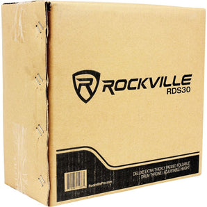Rockville RDS30 Deluxe Thick Padded Foldable Drum Throne Stool Adjustable Height