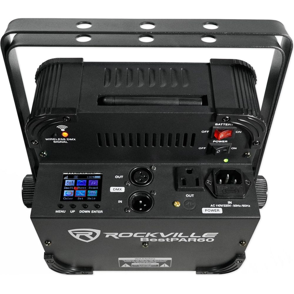 (2) BEST PAR 60 Rechargeable Wash Lights w/Wireless DMX Controller