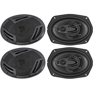 (4) Rockville RV69.4A 6x9" 4-Way Car Speakers 2000 Watts/440w RMS CEA Rated
