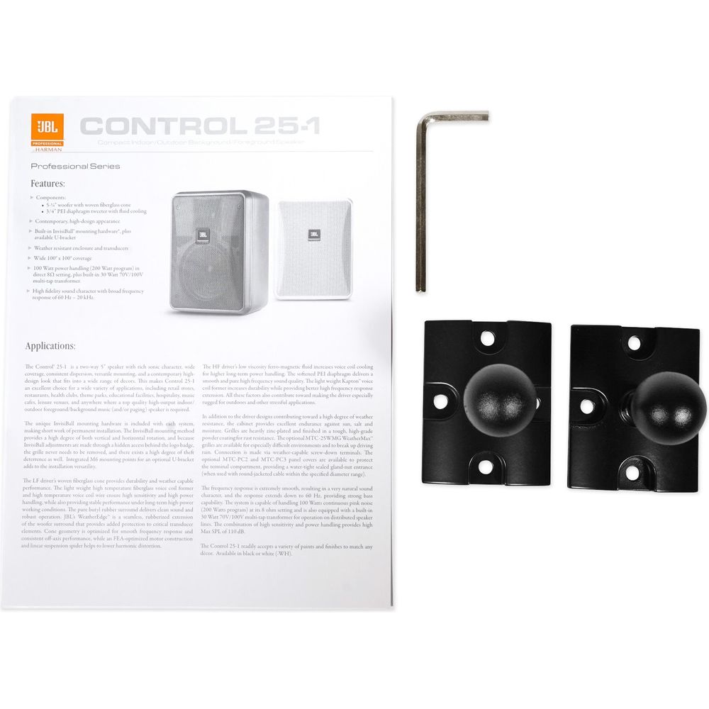 Control 25-1 5.25" 70V Wall-Mount Speakers (Set of 4)