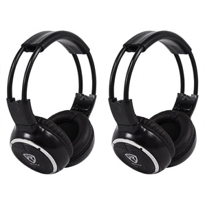 (2) Rockville RFH3 Wireless Infrared IR Car Headphones for Any Car Monitor