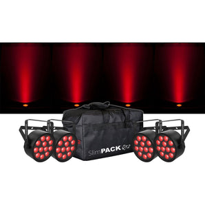 Chauvet DJ SlimPACK Q12 ILS (4) SlimPAR Q12 ILS RGBA Lights+DMX Cables+Carry Bag