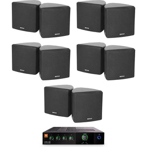 JBL CSMA 180 Commercial 70v Amplifier+(10) Cube Speakers For Restaurant/Bar/Cafe