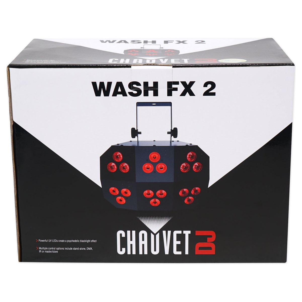 (4) Wash FX 2 RGB+UV Effect Wash Lights + Haze Machine + Fluid