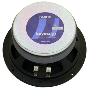 Pair Beyma 6MI80 6.5" 200 Watt RMS Pro Mid-Bass Speakers 8 OHM 6MI-80