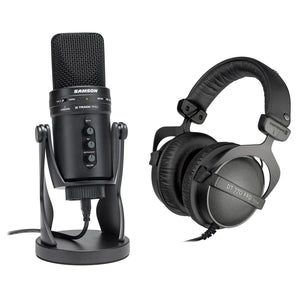 SAMSON G-Track Pro Studio USB Microphone+Interface+Beyerdynamic Headphones
