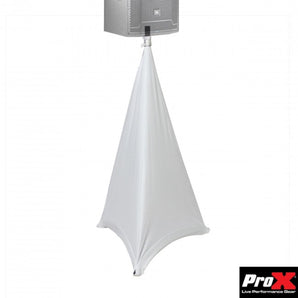 ProX X-SP2SC-WX2 (2) White Lycra 2 Sided Cover Scrims for Speaker Lighting Stand