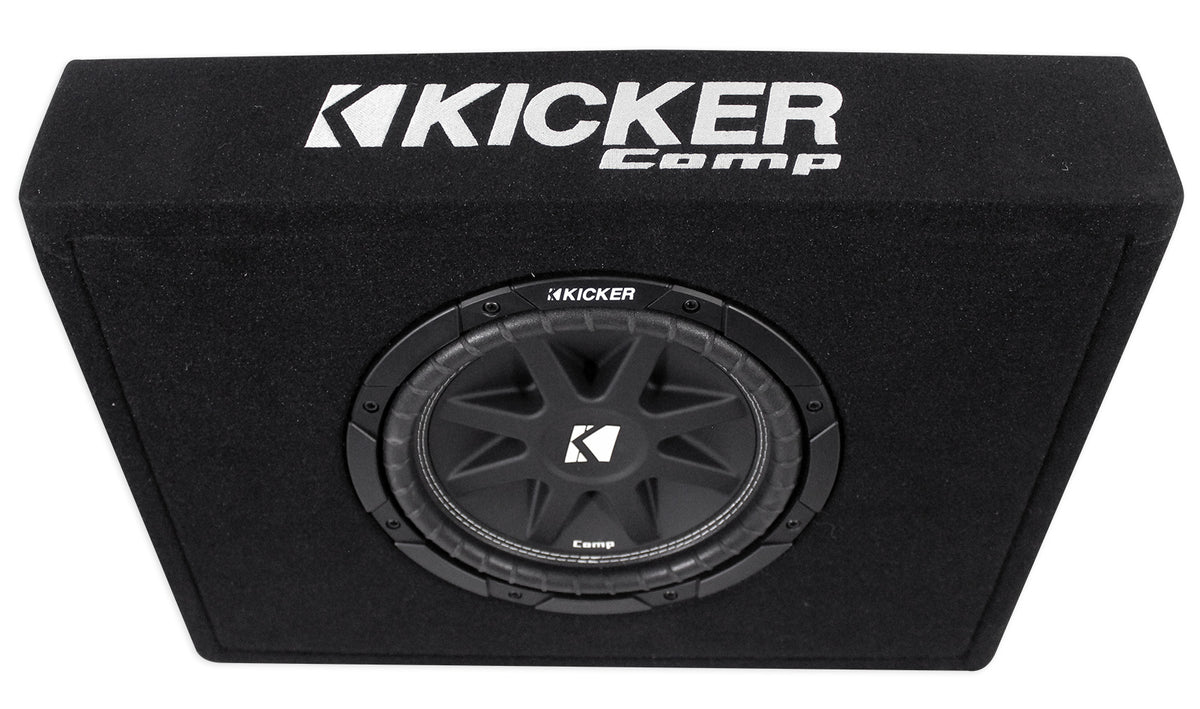 43TC104 Comp 10" Subwoofer in Sub Box Enclosure with Amplifier and Amp Wire Kit