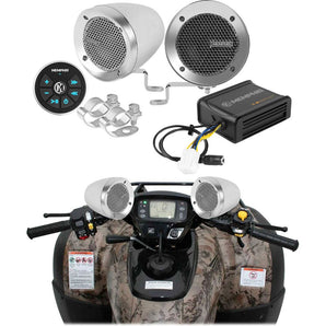 Memphis Bluetooth ATV Audio Handlebar Speakers For Kawasaki Prairie 700