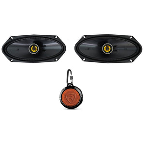 (2) KICKER 50CSC4104 225w 4x10" Car Speakers+Portable Bluetooth Speaker CSC4104