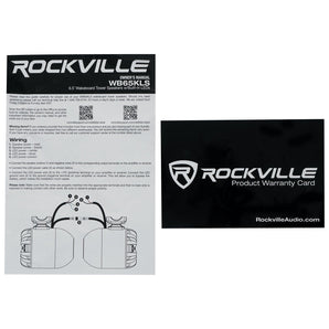 (2) Rockville 6.5" LED Metal Tower Speakers+Bluetooth Amplifier For ATV/UTV/RZR
