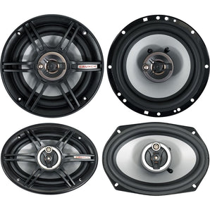Pair Crunch CS693 6x9" 400w + Pair CS653 6.5" 300w Car Audio 3-Way Speakers