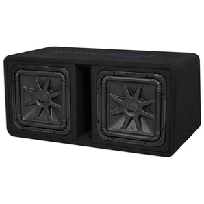 Kicker 44DL7S122 Dual 12" 3000w L7 Solo-Baric L7S Loaded Subwoofer Box+Amp+Wires