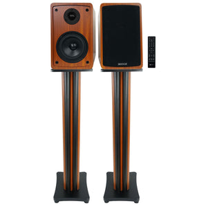 Rockville ELITE-5W 5.25" Bookshelf Speakers Bluetooth/Optical+36" Premium Stands