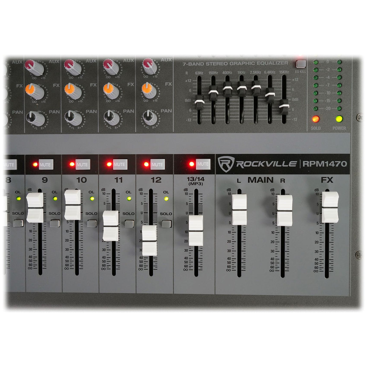 (2) DRM12A-P 2000W Passive PA Speaker Bundle with Powered Mixer & Stands