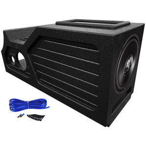 Hifonics 12" Subwoofer+Center Console Sub Box Enclosure For 2007-13 Chevy/GM