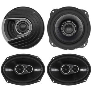 (2) Polk Audio MM522 5.25” 600 Watt Car Audio Speakers+(2) Kicker 6x9" Speakers