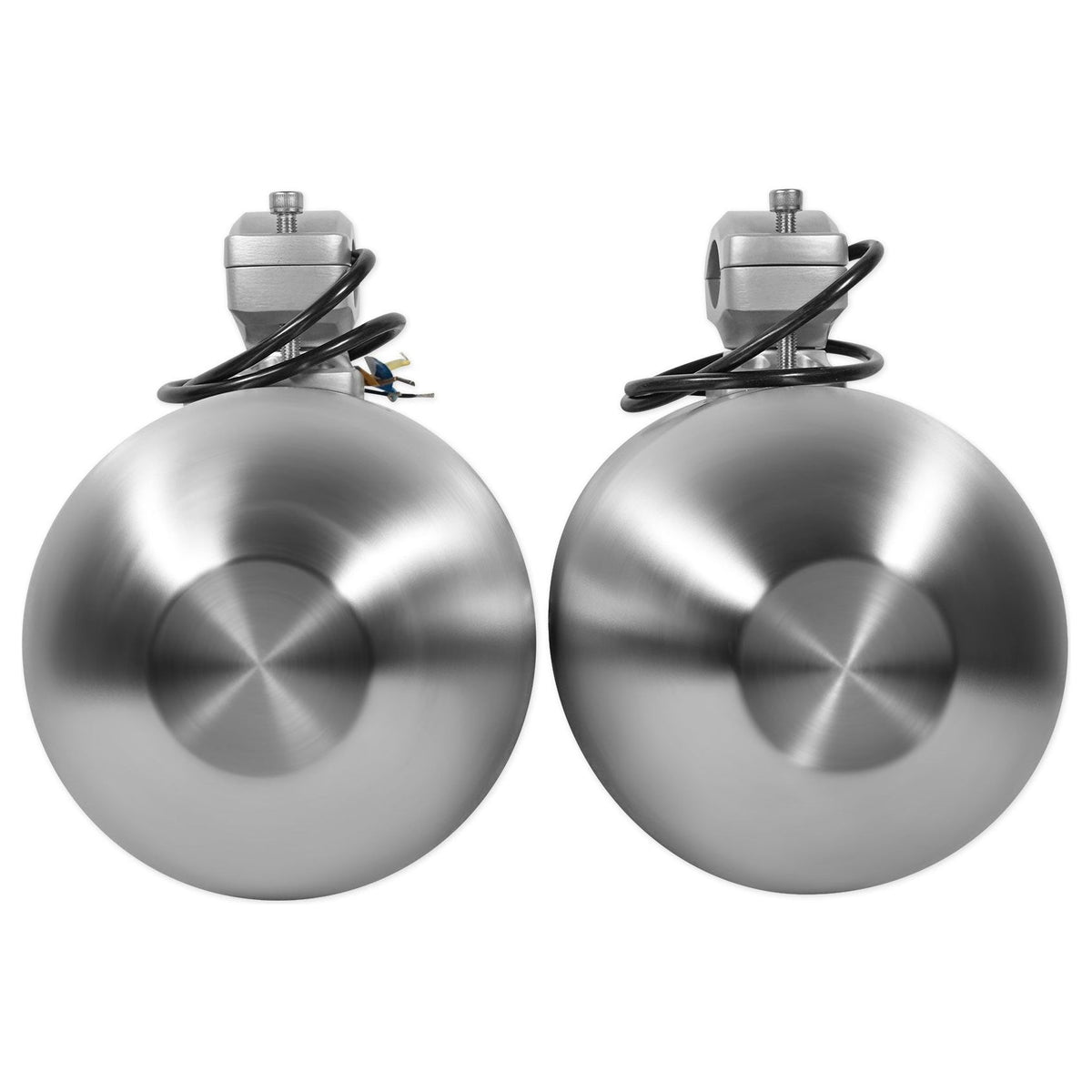 KMC5 Marine Bluetooth Receiver+Remote+(2) 6.5" Chrome LED Tower Speakers