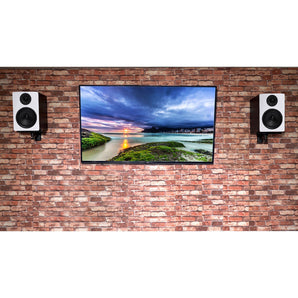 (2) Rockville APM6W 6.5" 250W Powered USB Studio Monitor Speakers+Wall Brackets
