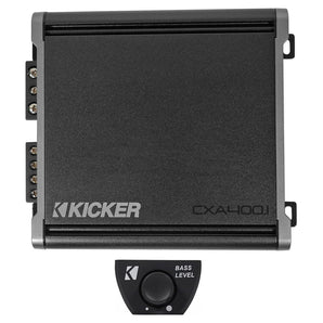 KICKER 46CXA4001T CXA400.1 400w Mono Class D Car Audio Amplifier Amp+Bass Knob