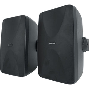 2 Rockville WET-6525B 6.5" 70V Commercial Indoor/Outdoor Wall Speakers in Black