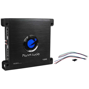 Planet Audio Anarchy AC1200.4 1200 Watt 4 Channel Car Amplifier+Amp Kit