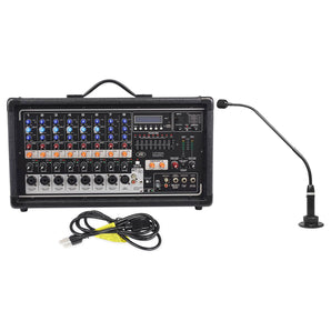Peavey Pvi8500 8-Ch Powered Soundboard Mixing Console Mixer+Podium Mic 4 Church