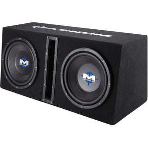 MTX Magnum MB210SP 800w Dual 10” Subwoofers+Vented Sub Box Enclosure+Amplifier