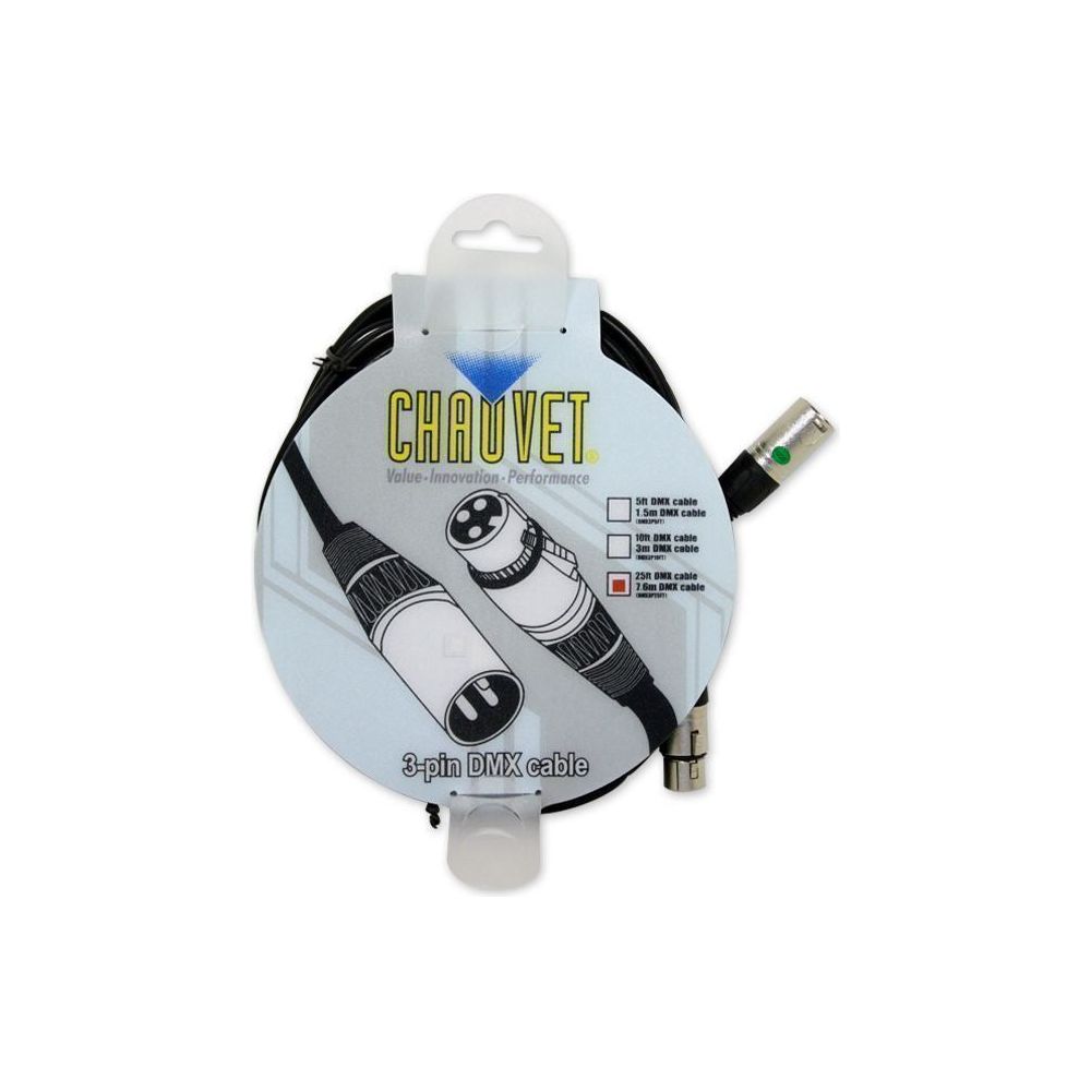 DMX3P25FT 3-Pin DMX Cable, 25 ft (2-Pack)