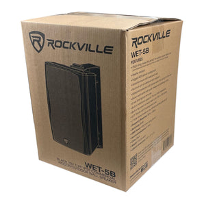 Rockville BLUAMP 150 Stereo Bluetooth Amplifier Receiver+2) Black Patio Speakers
