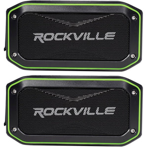 (2) Rockville ROCK ANYWHERE WaterProof Portable Bluetooth Speakers+TWS Linking