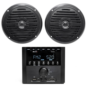 MB Quart RVM2.0 2-Zone RV Receiver Bluetooth Radio Stereo+(2) 5.25" Speakers