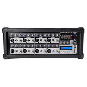 Rockville RPM85 2400w Powered 8 Channel Mixer,USB, 5 Band EQ, Effects/Bluetooth