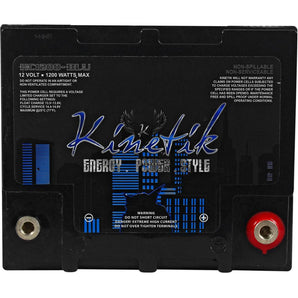 Kinetik HC1200-BLU 1200 Watt Blue Power Cell/Car Battery Audio System AGM HC1200