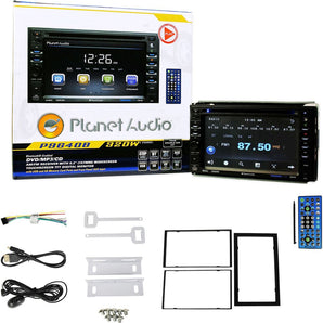 Planet Audio P9640B 6.2" Double DIN In-Dash Car Monitor DVD Player+Bluetooth/USB