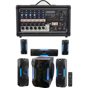 Peavey Pvi6500 400w 6-Channel Powered Mixer w/ Bluetooth+Home Theater System