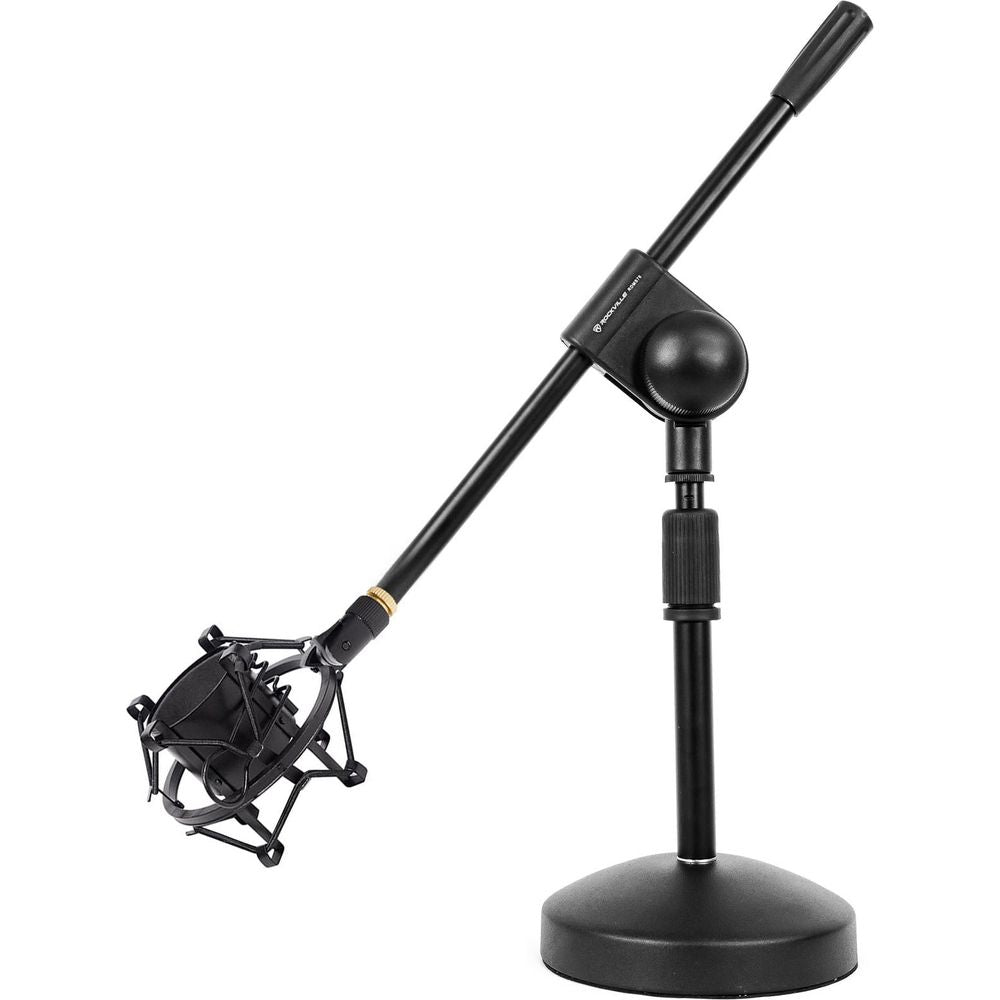 Desktop Boom Mic Stand + Studio Shock Mount Bundle