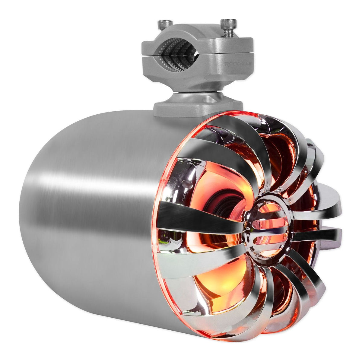 WB65KLED Stainless 6.5" LED Wakeboard Speakers 2-Pack + KRYPTON MF3 Amplifier Bundle