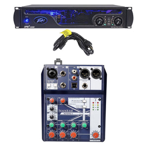 Peavey IPR2 3000 Class D Pro Power Amplifier 3,000 Watt Amp+Soundcraft Mixer