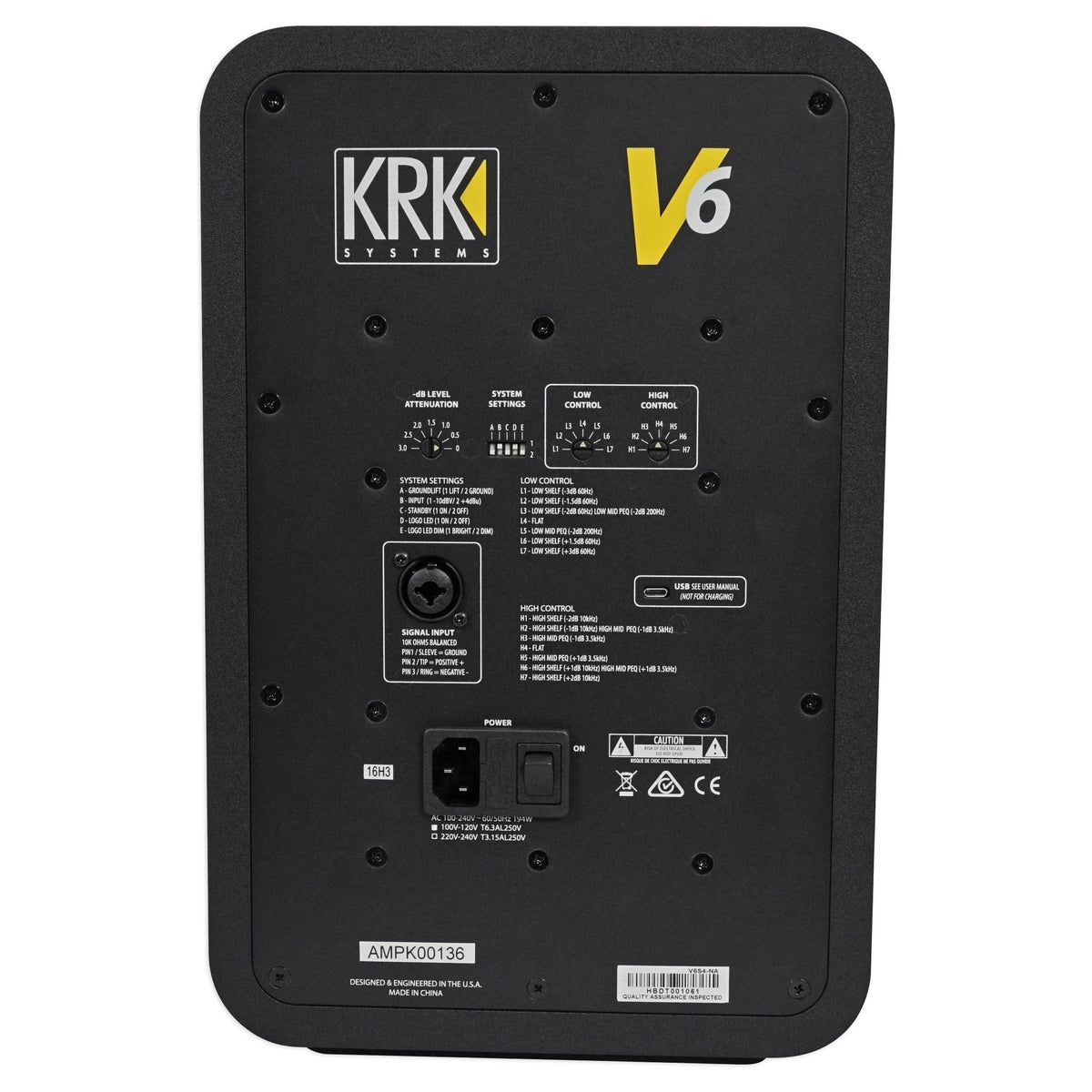 V6S4-NA 6" Powered Studio Monitor + Mic + Mount + Shield + Headphones + Pads