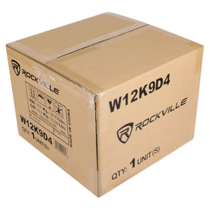 Rockville W12K9D4 12" 4000 Watt Car Audio Subwoofer+Mono Amplifier+Amp Kit