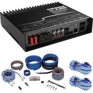 AudioControl LC-4.800 800w RMS 4 Channel Amplifier/Bass Processor+OFC Amp Kit
