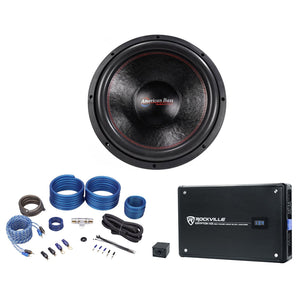 American Bass XFL-1522 2000w 15" Competition Subwoofer+Mono Amplifier+Amp Kit