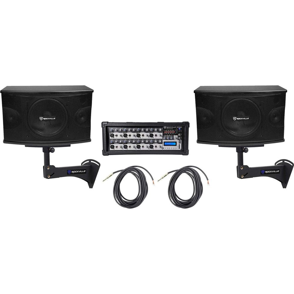 KPS10 10" 1200W Wall Speakers+Amplifier For Restaurant/Bar/Cafe