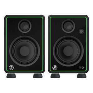 (2) Mackie CR4-X 4" 50w Multimedia Studio Monitors Speakers+Isolation Feet Pads