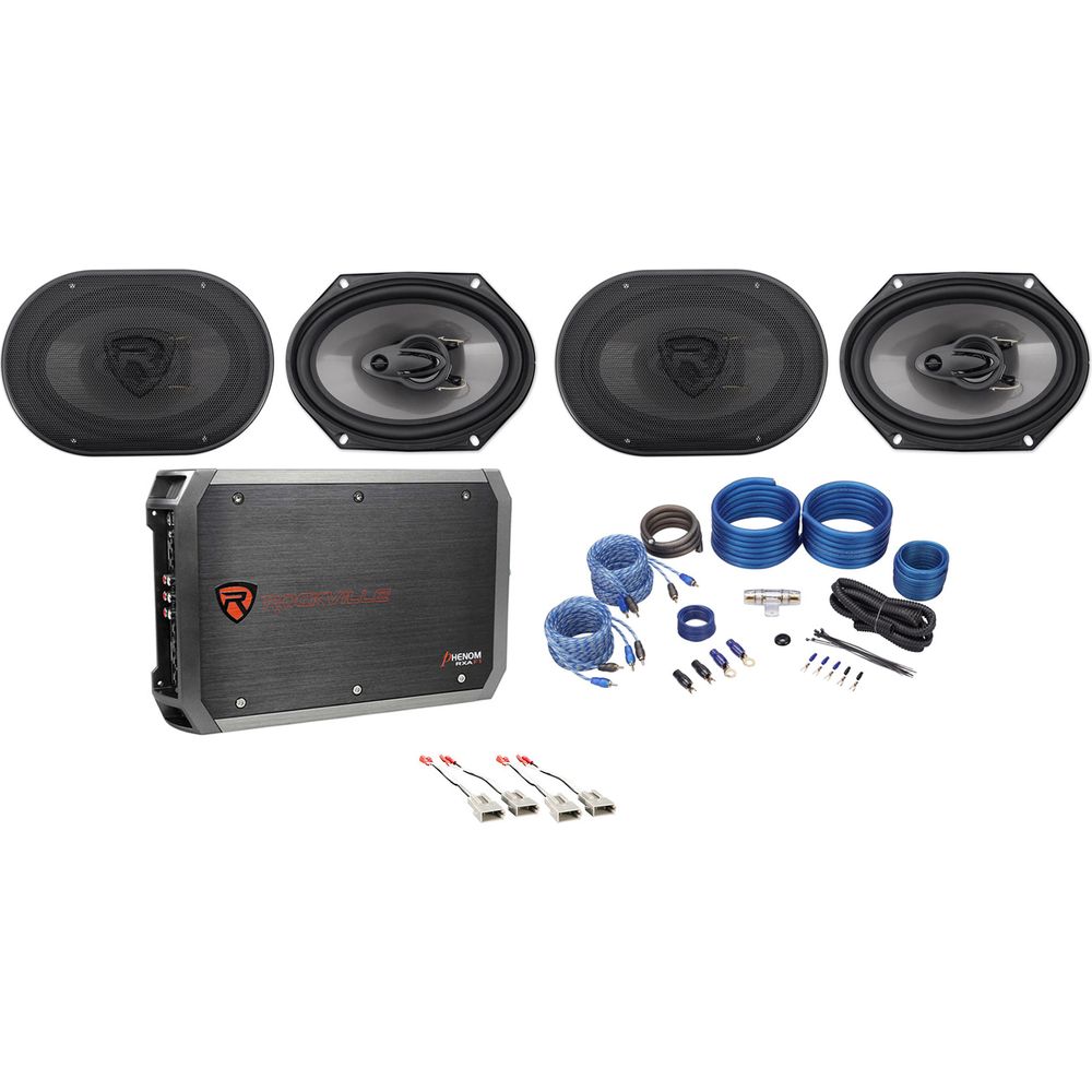 6x8" Factory Speaker Replacement+4-Ch Amp For 2004 Ford F-150 Heritage