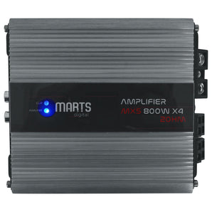 Marts Digital MXS 800x4 2 OHMS 800w 4 Channel Class "D" Full Range Car Amplifier