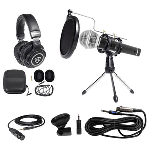 Samson PC Podcasting Podcast Streaming Bundle w/ Microphone+Stand+Headphones