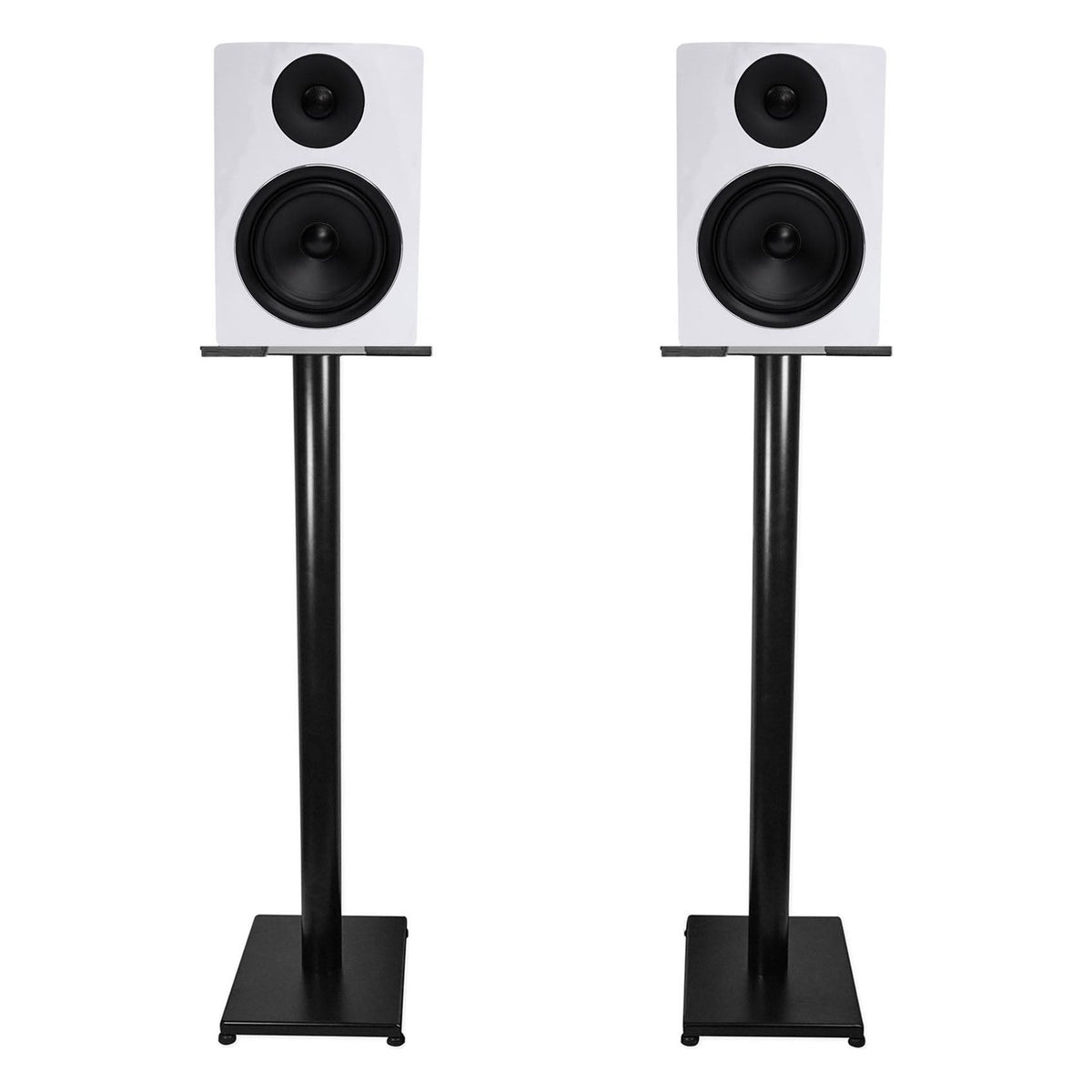 APM6W 6.5" 350 Watt USB Studio Monitor Speakers+Black 37" Stands