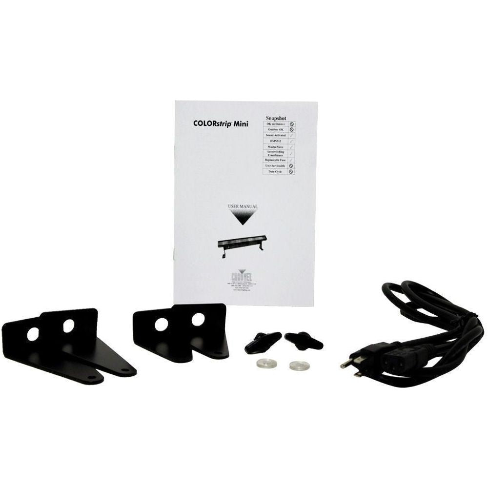 (4) COLORSTRIP MINI LED DJ Light Bar Effect Strips+2 Bags